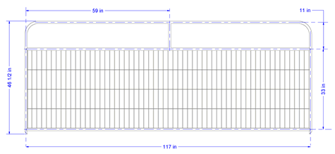 CROWD CONTROL FENCE DIMENSIONS