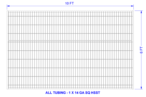 HV1010 HIGH VISIBILITY FENCE PANEL DIMENSIONS
