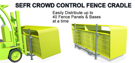 Crowd Control Fence Cradle